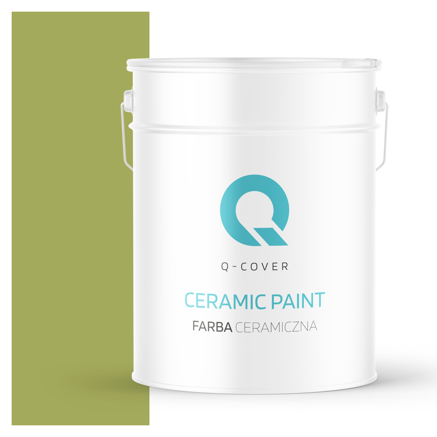 Farba Ceramiczna Do Ścian i Sufitów Q-Cover Groszkowy ciemny H2437 Głęboki Mat 10L