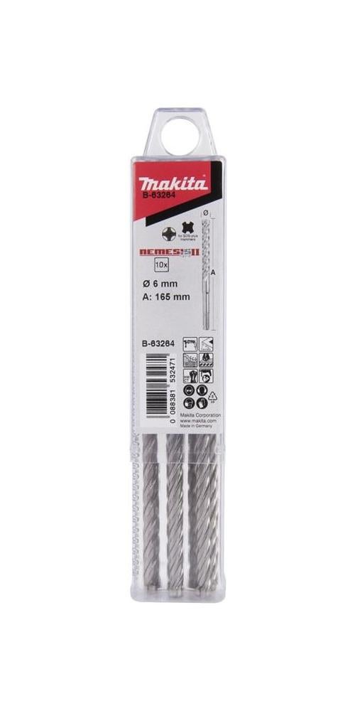 B-63264 Pontas para SDS-PLUS Némesis II 6x165 mm, 10 pçs