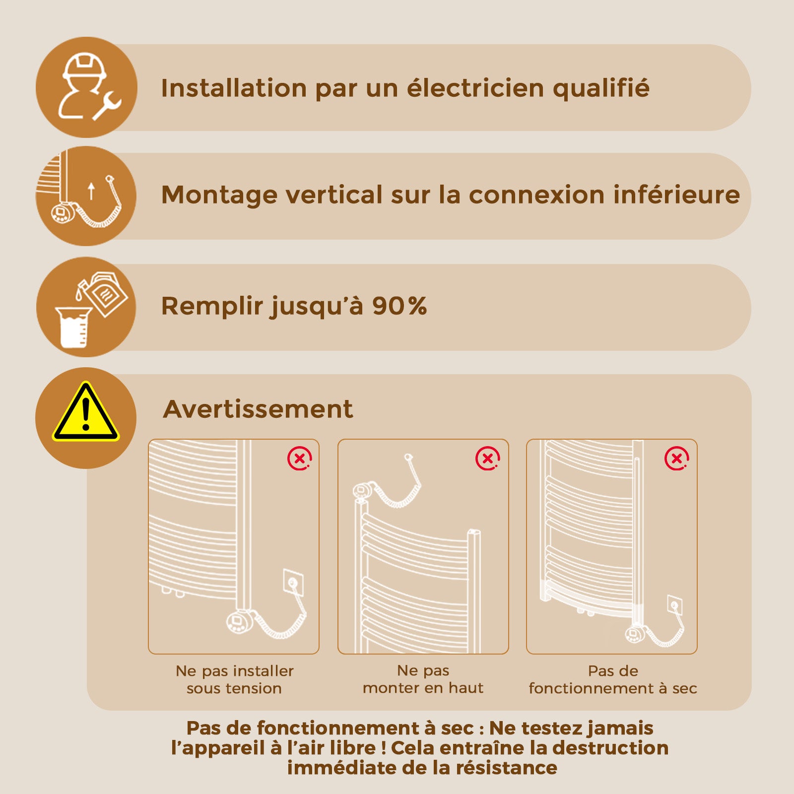 Grzałka elektryczna 1200W do grzejnika łazienkowego, element grzewczy z termostatem, WiFi, kolor antracytowy - 7