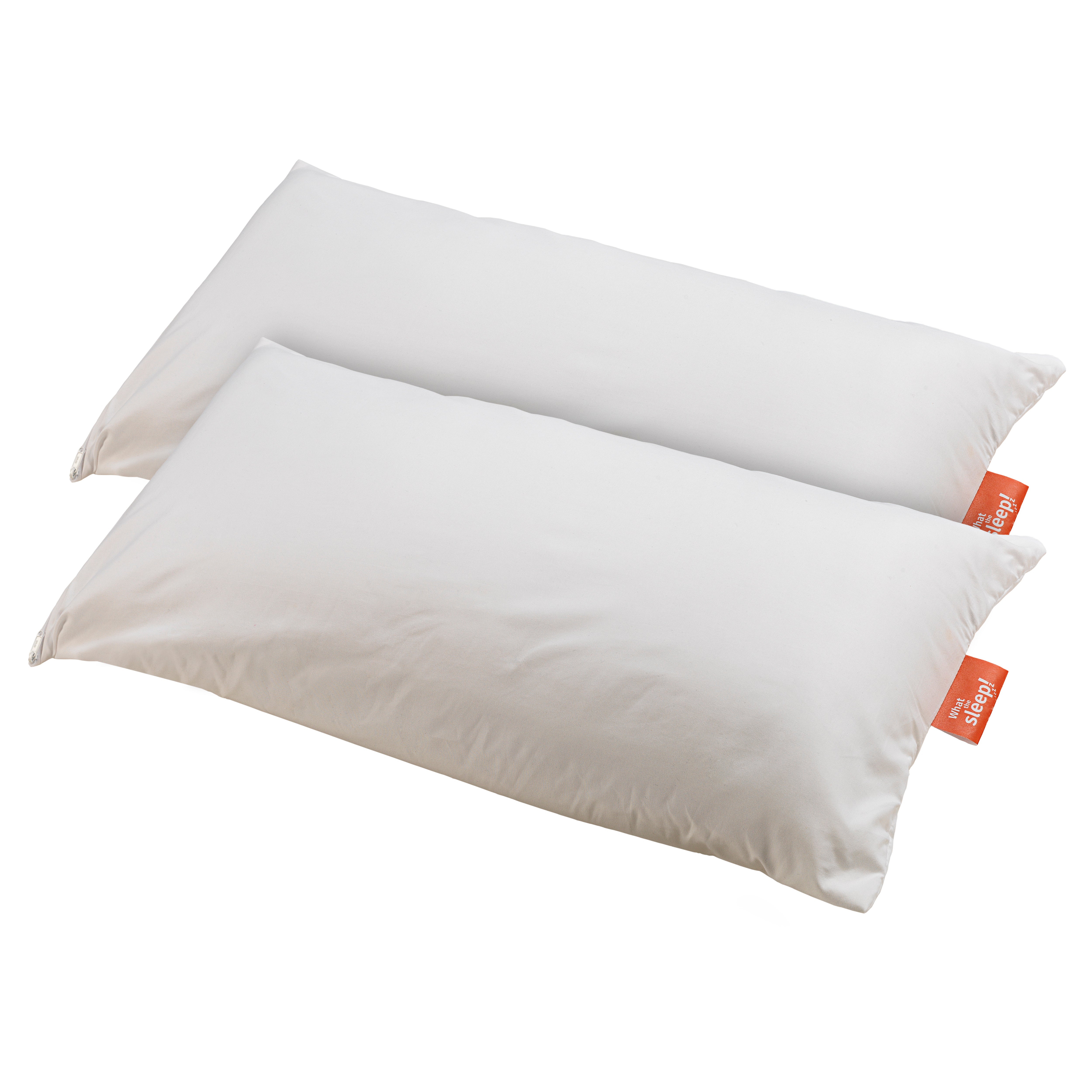 Pack 2 almohadas drums, what the sleep, sostenible de fibra, firmeza media-alta, alta transpirabilidad, hipoalergénica, ideal dormir de lado 70 cm