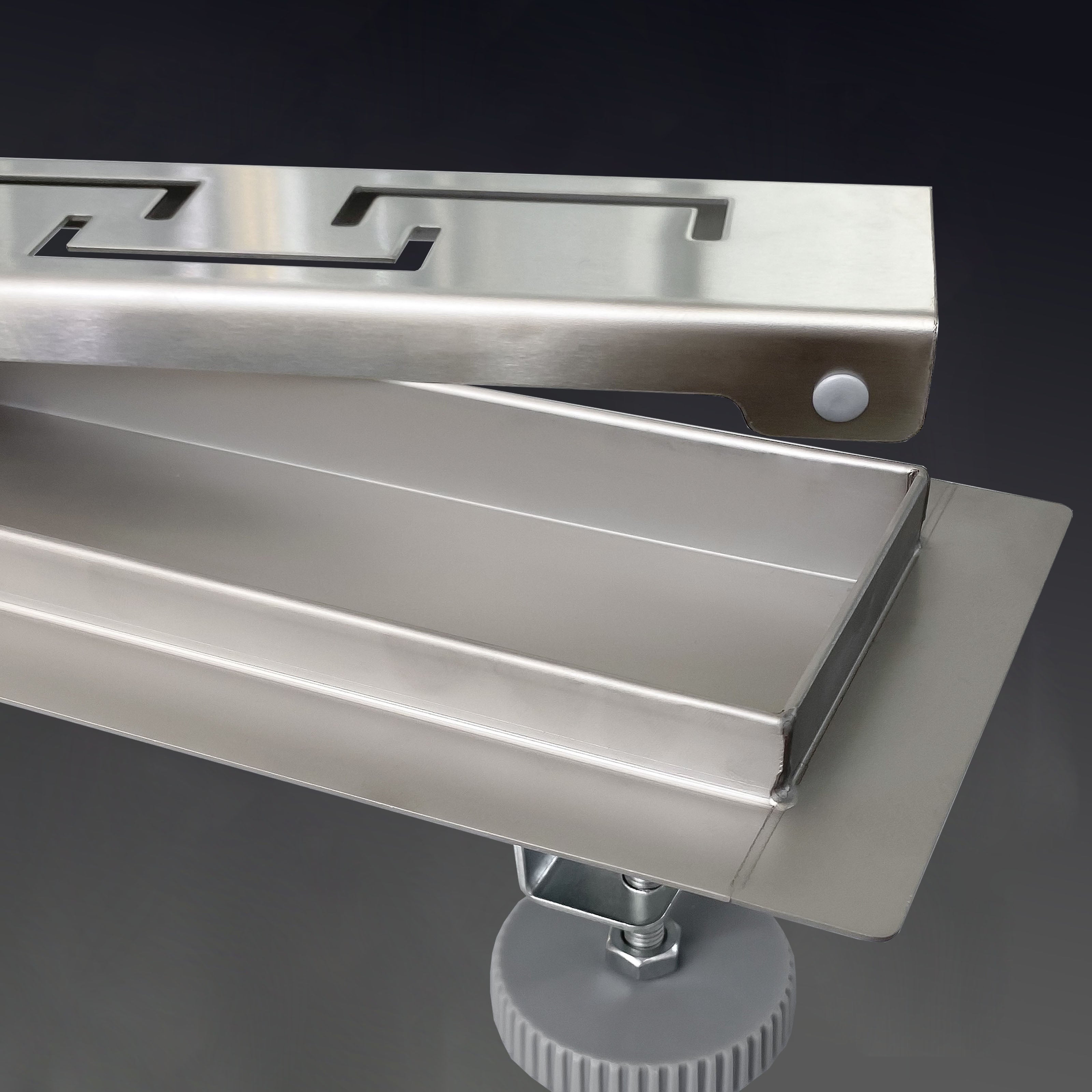 OCEAN caniveau de douche en acier inoxydable italien,réglable en hauteur avec désodorisant Style 90 cm - 3