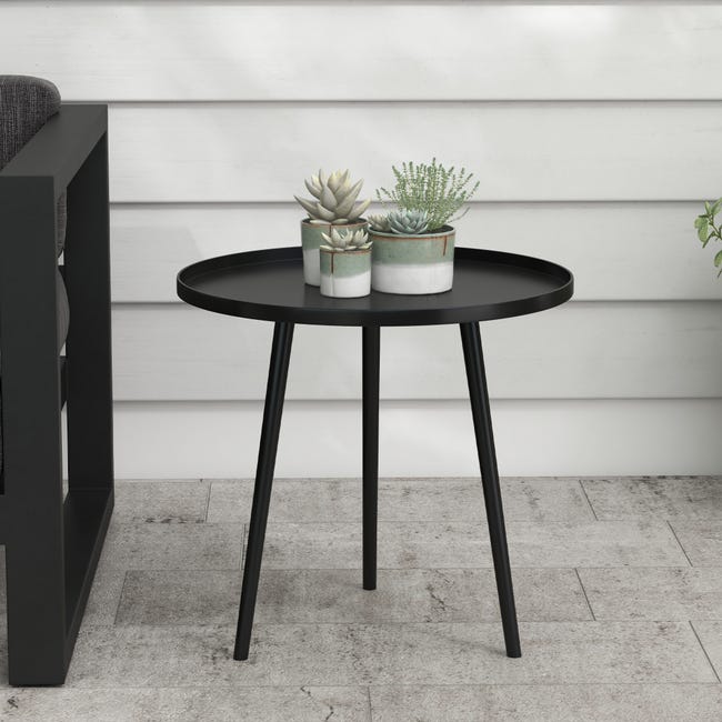Table d’appoint extérieure, 40 x 50 Hcm, table de jardin, table ronde ...