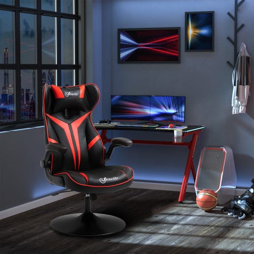 Silla Gaming ergonómica con función de balanceo, reposabrazos