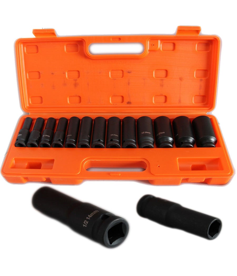 Kit Set 10 Bussole 1/2" Esagonali Per Avvitatore Pistola - Foto 8