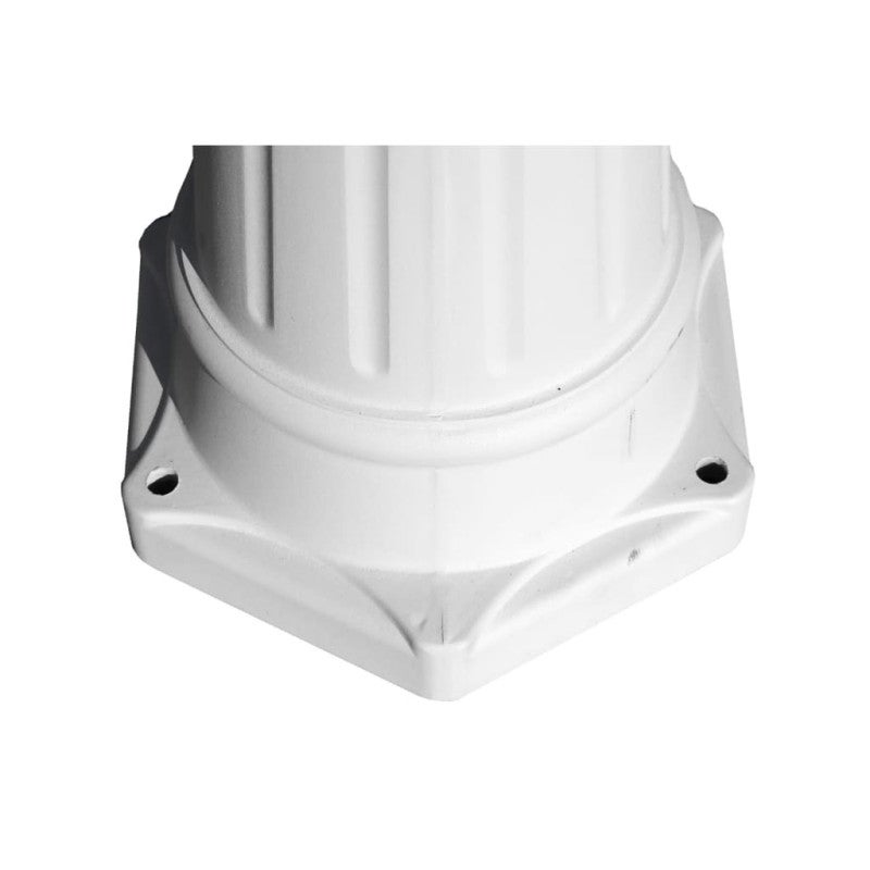 Lampadaire de jardin 3 bras 215 cm Blanc Aluminium - 5