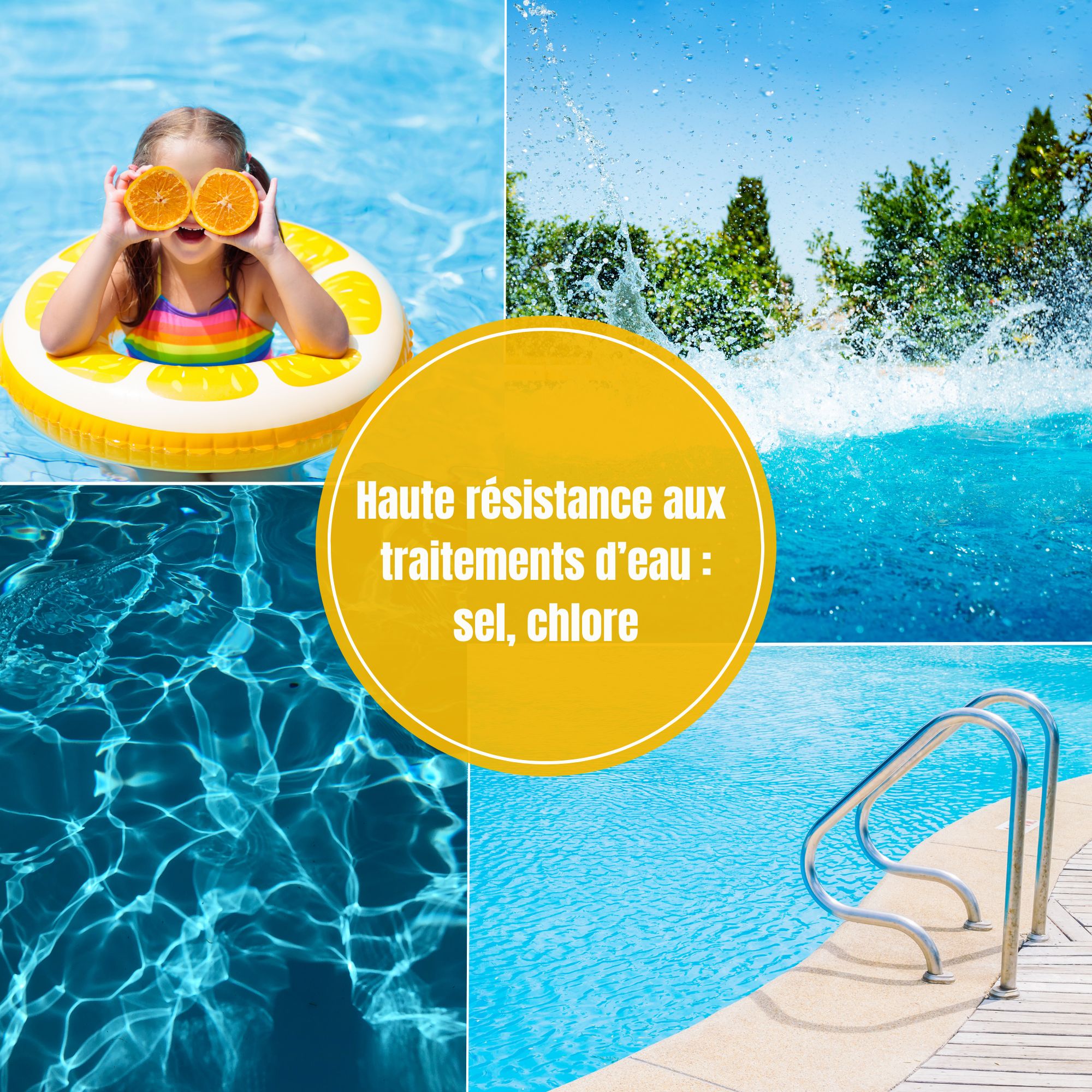 Peinture Piscine béton 3 en 1 DECOLOR - Bleu 11KG (30-40m² 2 couches) Haute résistance au chlore, alcalis - 4