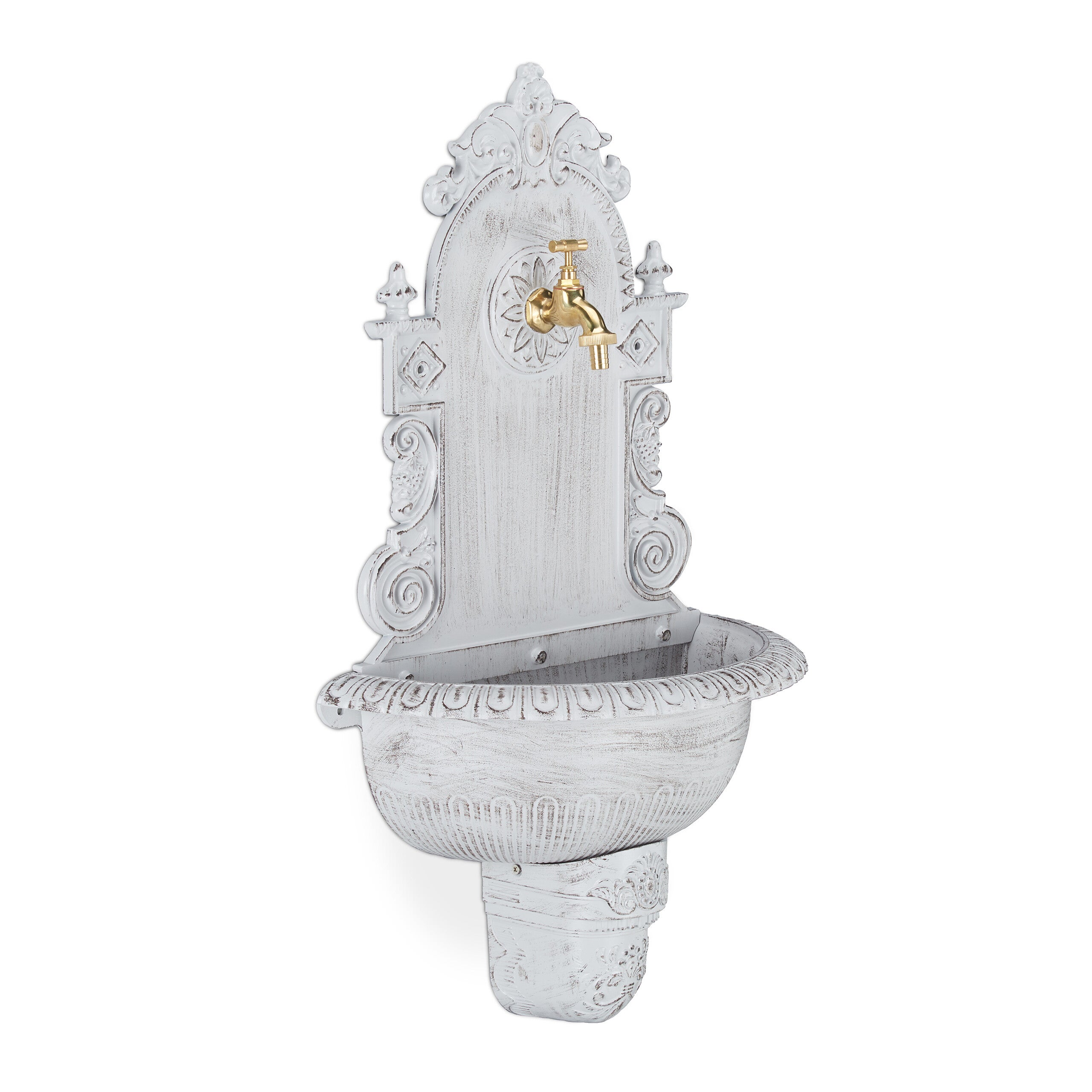 Relaxdays Fontaine D'Extérieur Pour Jardin Ou Terrasse | Robinet, Bac Et Support Pour Tuyau | Design Nostalgique Vert | Dimensions 87x26x43 Cm - 11