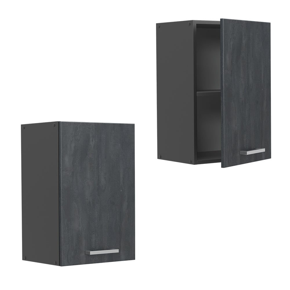 Vicco Elément haut de cuisine R-Line, Béton noir, 40cm - 4