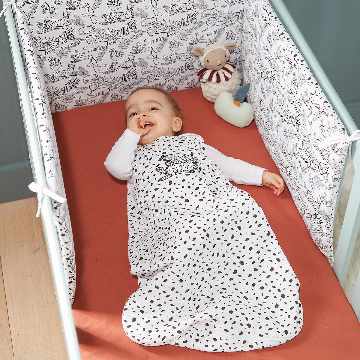 Drap housse bébé coton bio, Scenario - Bois de rose - 40 x 80 cm - 3