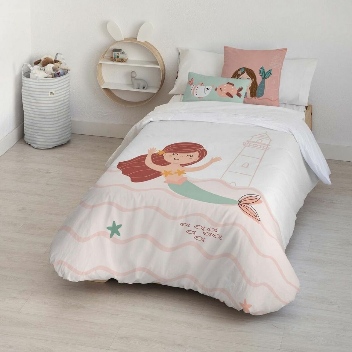 Funda nórdica kids&cotton mosi big rosa 175 hilos 180 x 220 cm 180 x 240 cm