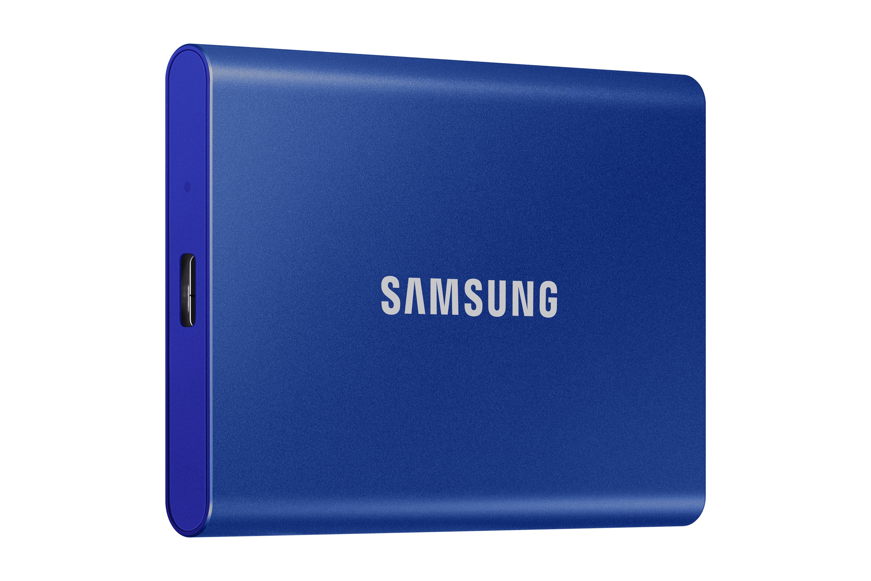 Samsung Portable T7 - SSD externe - USB C 3.2 - Comprend un câble USB C et USB A - Convient pour iPhone 15 - 1 To - Bleu - 6
