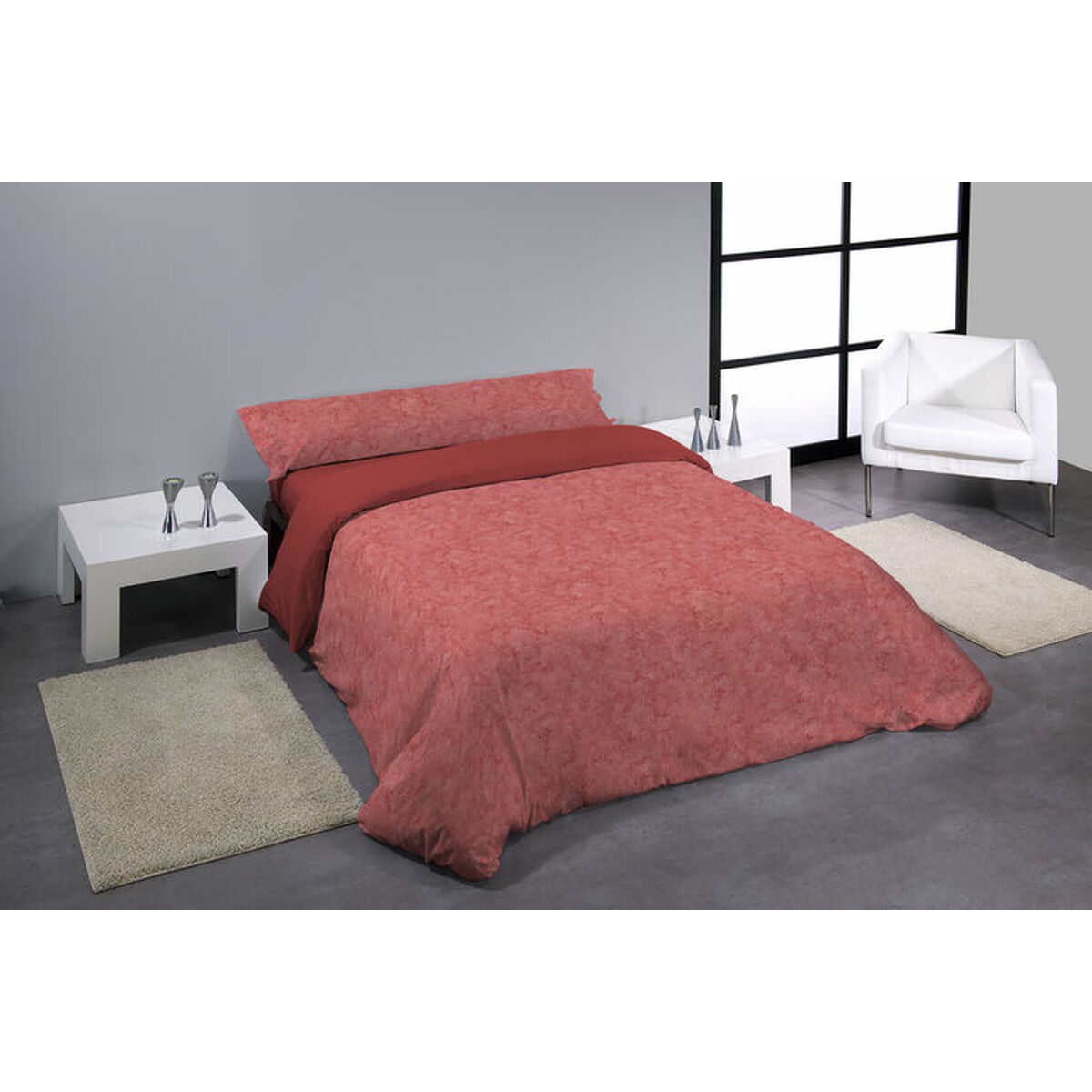 Juego de funda nórdica hosteline calima rosa cama de 90 3 piezas