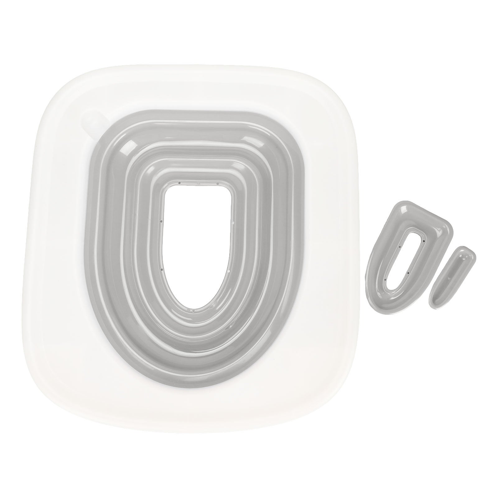 Kit de entrenamiento para gatos ABS 36,5x32,5x12cm Asiento tipo inodoro Fácil limpieza para gatitos Gris – ComfortXL - 9