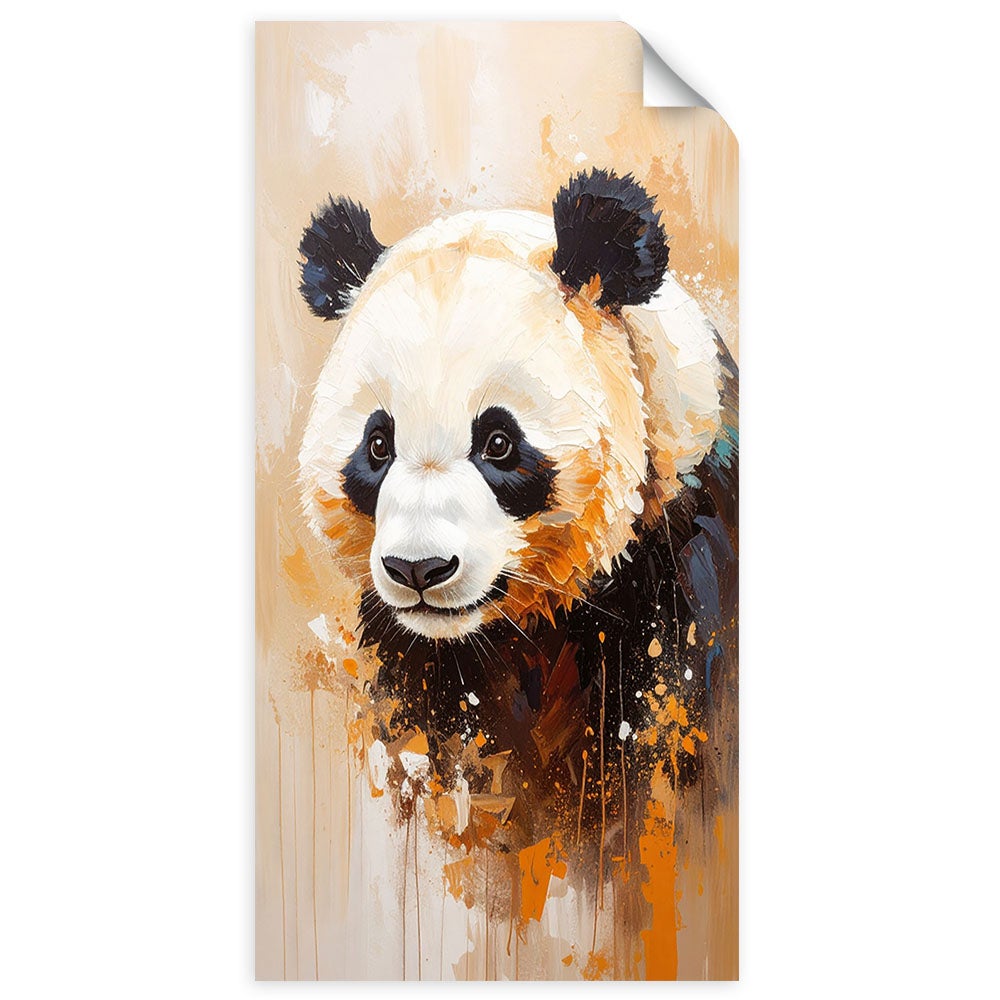 Naklejka na ścianę do salonu sypialni, Panda Zwierzę jak Malowany 50x100