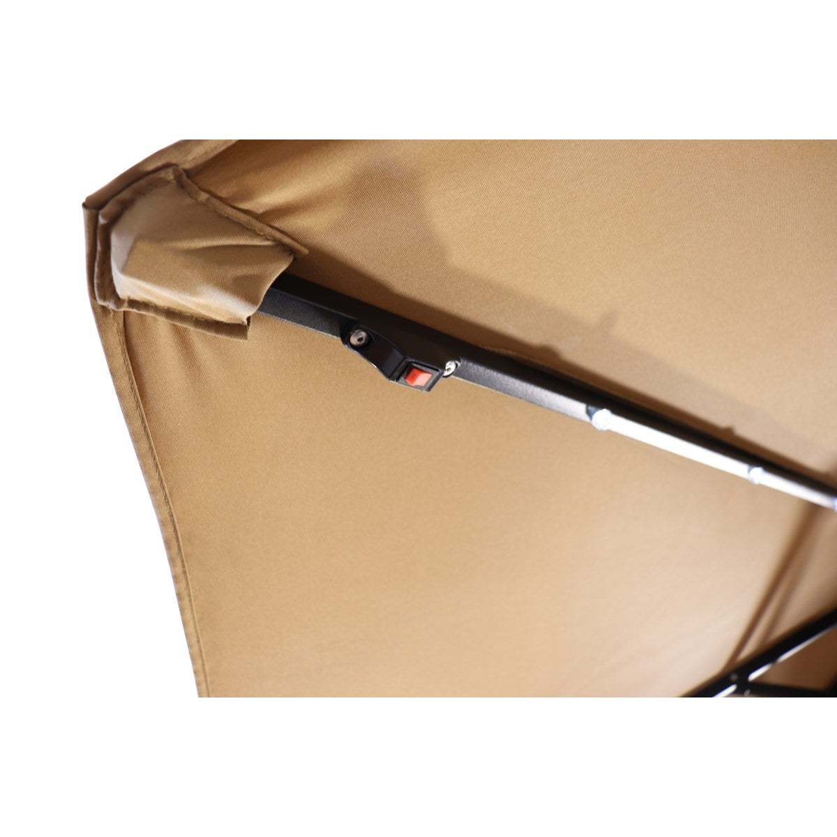 Parasol LED solaires intégrées + Base Netspa pour Spa - 250x250cm - 100% Polyester imperméable 250g - 10,2 kg - Coloris Beige + - 2