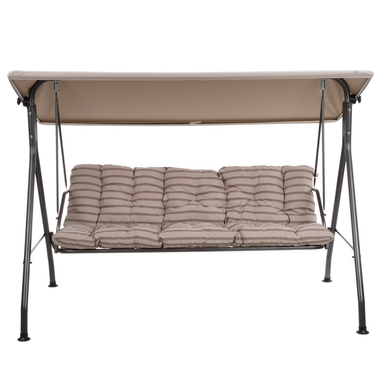 Huśtawka ogrodowa Sevilla grube pasy ecru PATIO