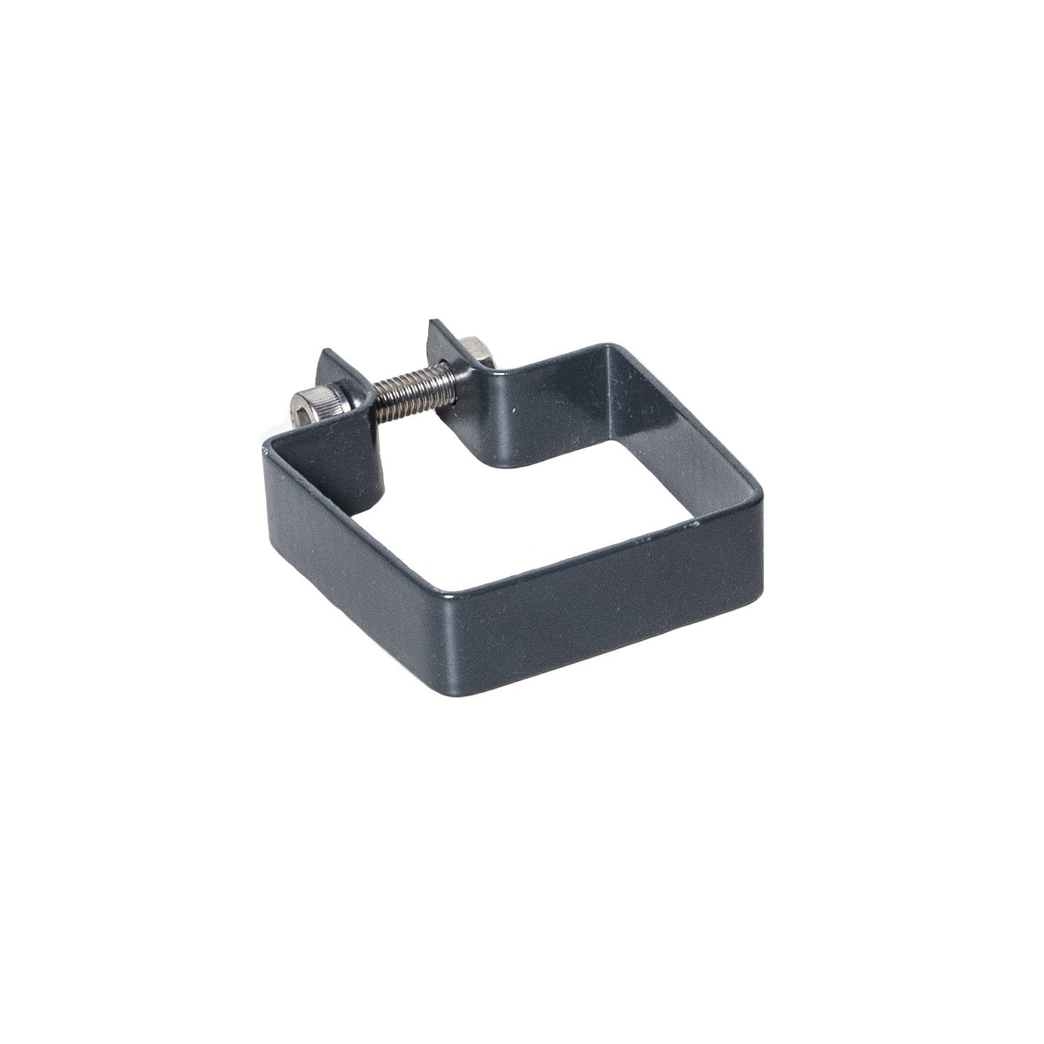 Collier De Serrage Carré 100x100mm Avec Plaque De Raccordement - Acier Galvanisé Pour Tubes Carrés