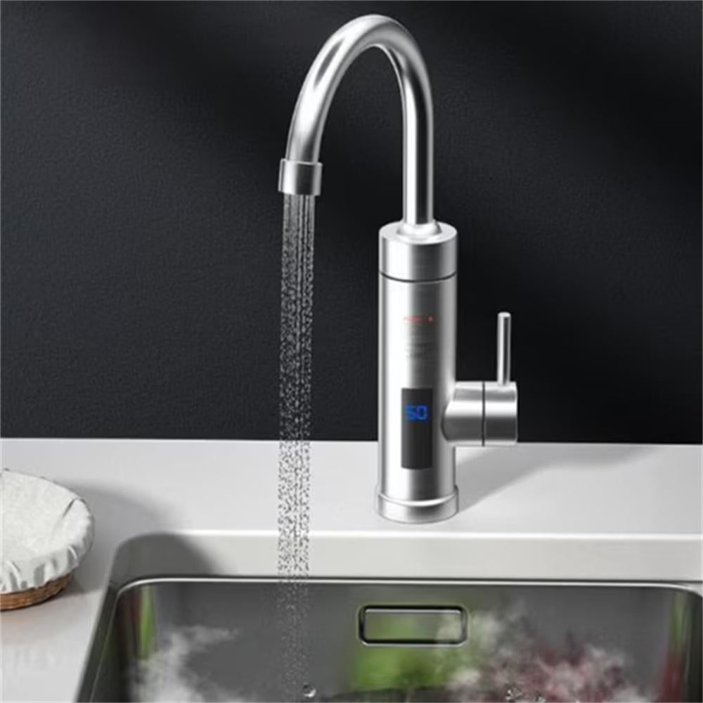 Robinet Chauffant Électrique à Affichage LED, Température Réglable, Chauffage Ultra Rapide, Rotation 360°, Acier Inox 304, Sécurité Renforcée - 2