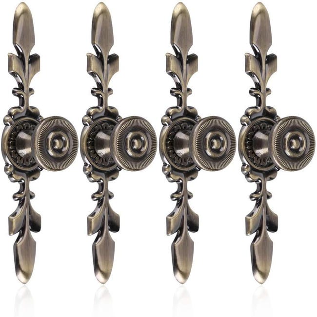 Poignées De Tiroir Vintage Noires - Lot De 10, Alliage Zinc, Pour Commode, Armoire, Meuble
