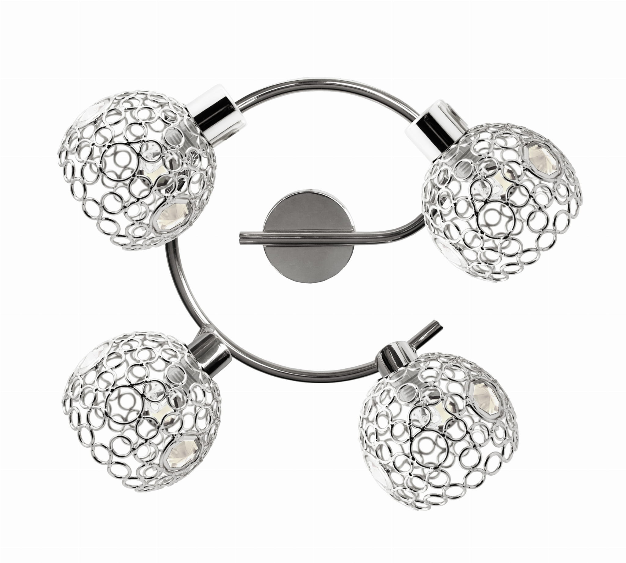Lampa sufitowa wisząca Aron chromowana 4xG9x40W wym: 17 x 44 x 44 cm metal Candellux