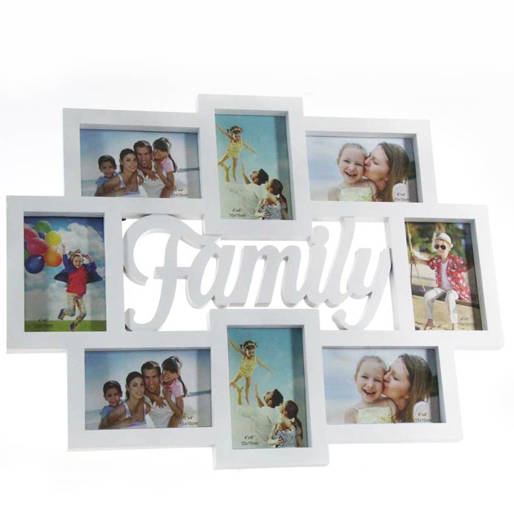 Gicos Porta Foto A Forma Di Cuore Con 6 Spazi - Cornice Multipla In Plastica Bianca 46x41 Cm Per Casa - 3