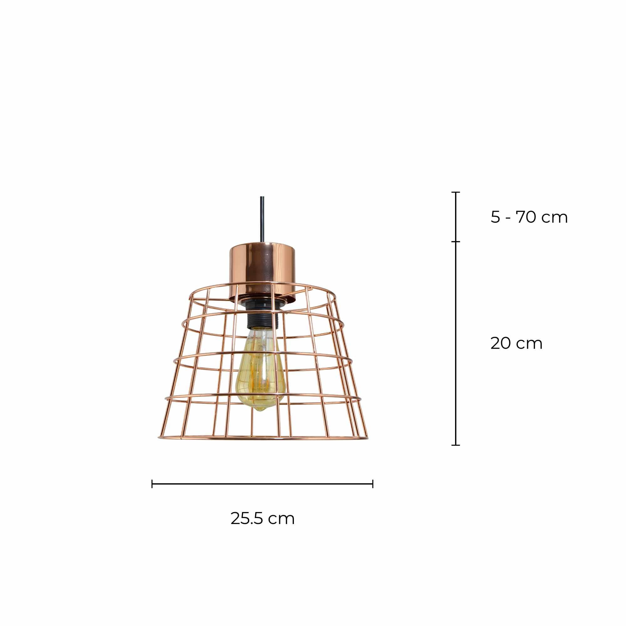 Suspension en métal filaire - MOANDA - Cuivre - C-Création - 4