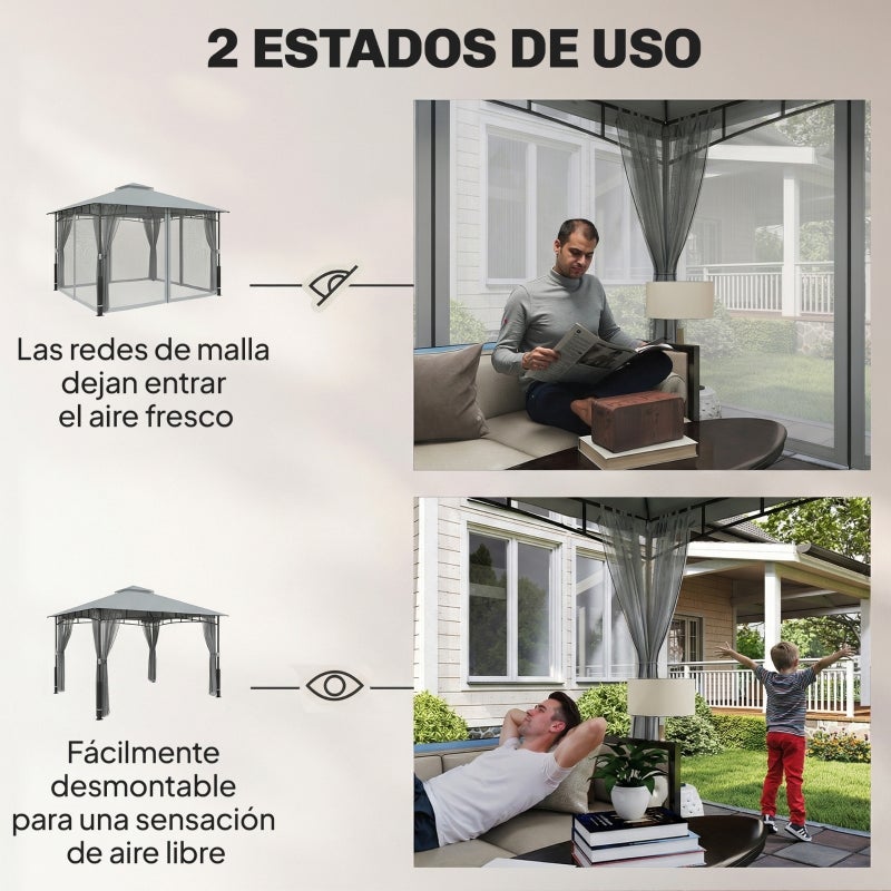 Housse de protection d'extérieur,Salons de jardin Patio Suspendus Oeuf Chaise CouVert,231*200cm,Gris - 6