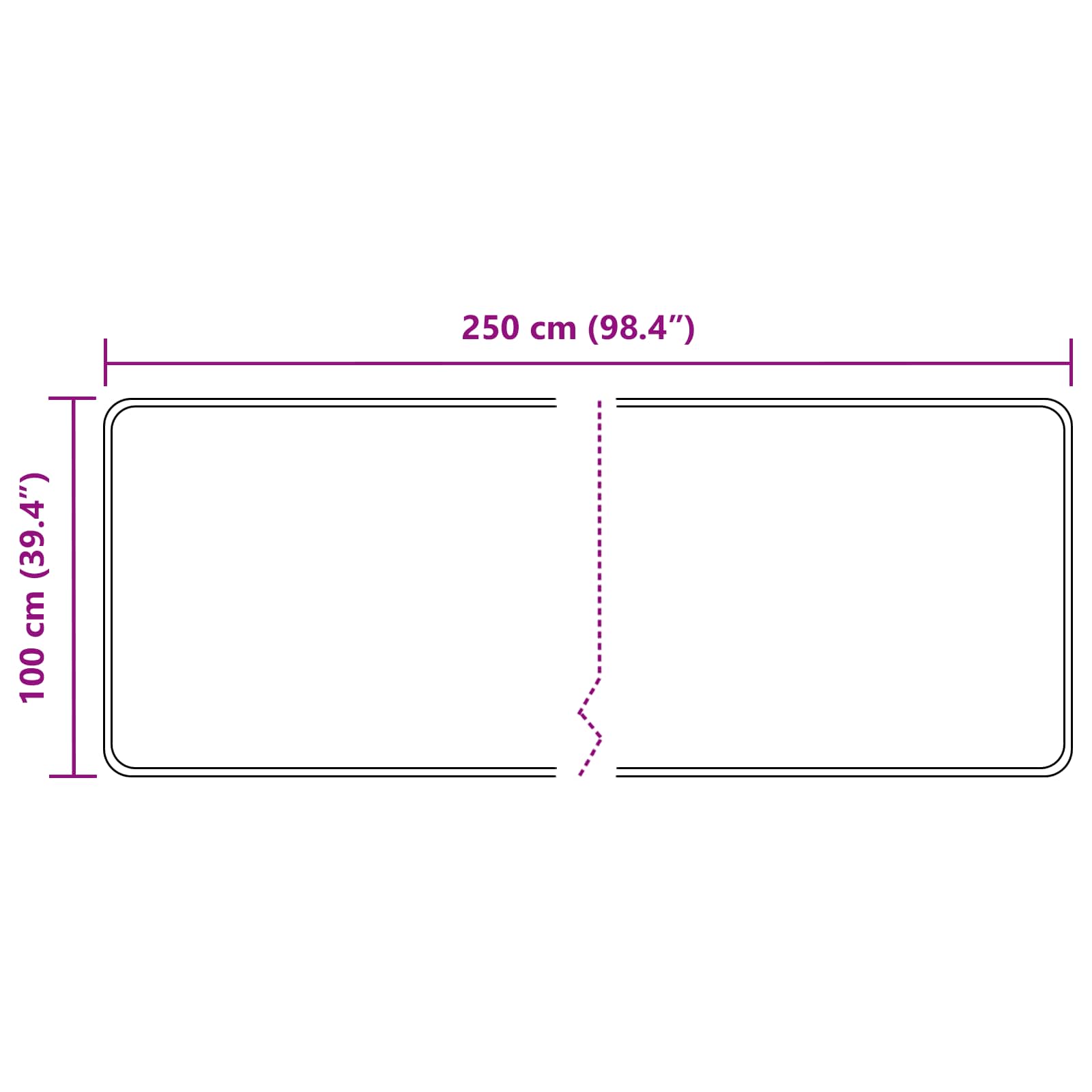 Passadeira MARSA P 100 x 250 cm Poliéster e PVC | Leroy Merlin