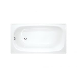 Jika (Groupe Roca) Riga 130 x 70 cm Baignoire gain de place 150 L en acier émaillé, sans pieds, blanc (H2340300000001)