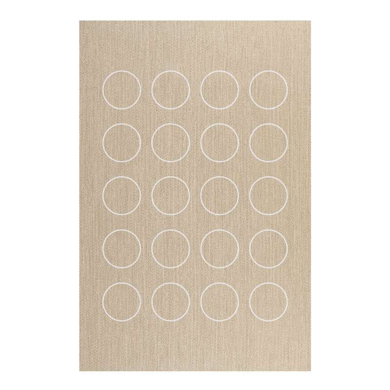 Dywan winylowy Premium najwyższej jakości, dywan do pokoju, zmywalny, antypoślizgowy i wytrzymały, Białe Kropki 160x230 cm