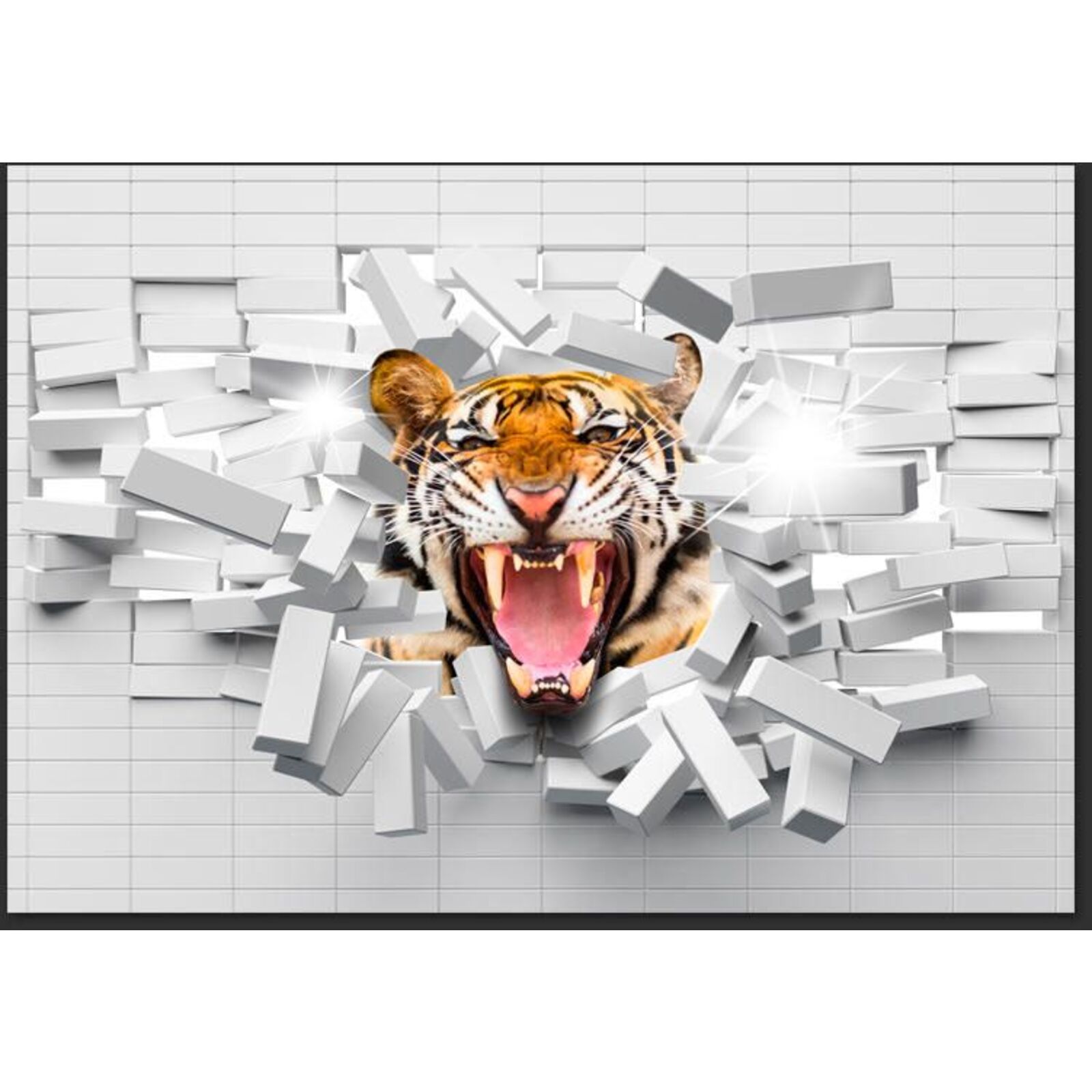 Papier peint saut de tigre - 350 x 245 cm - 2