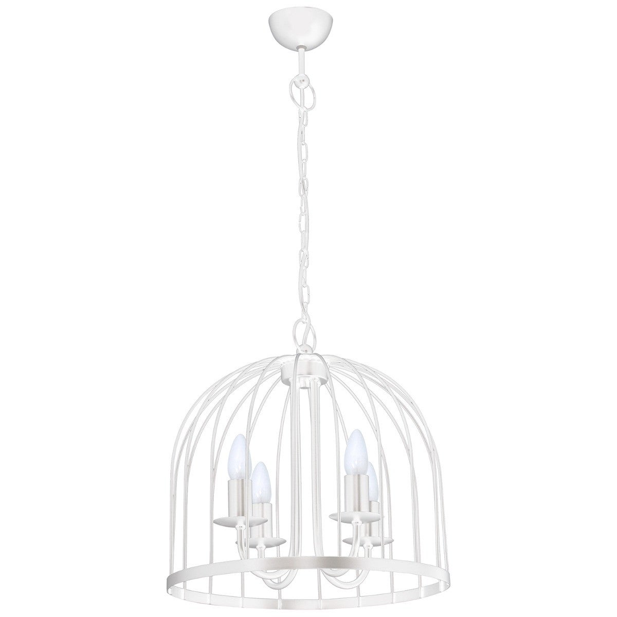 Lampa wisząca Single biały matowy 4xE14x15W wym: 90 x 39 x 39 cm metal Luminex
