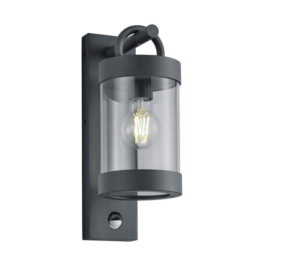 Kinkiet zewnętrzny z czujnikiem ruchu SAMBESI antracyt 1xE27x28W wym:33x12,5x12,5cm IP44 Trio