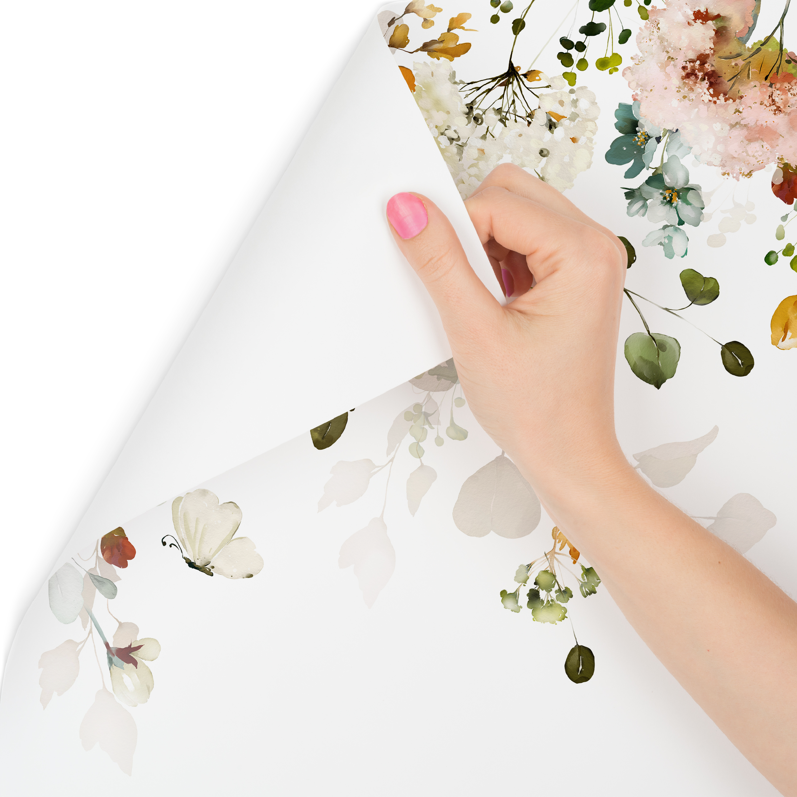 Papier Peint Intissé Photo Pour Salon FLEURS Colorées Feuilles Plantes Nature 405cm x 270cm - 5