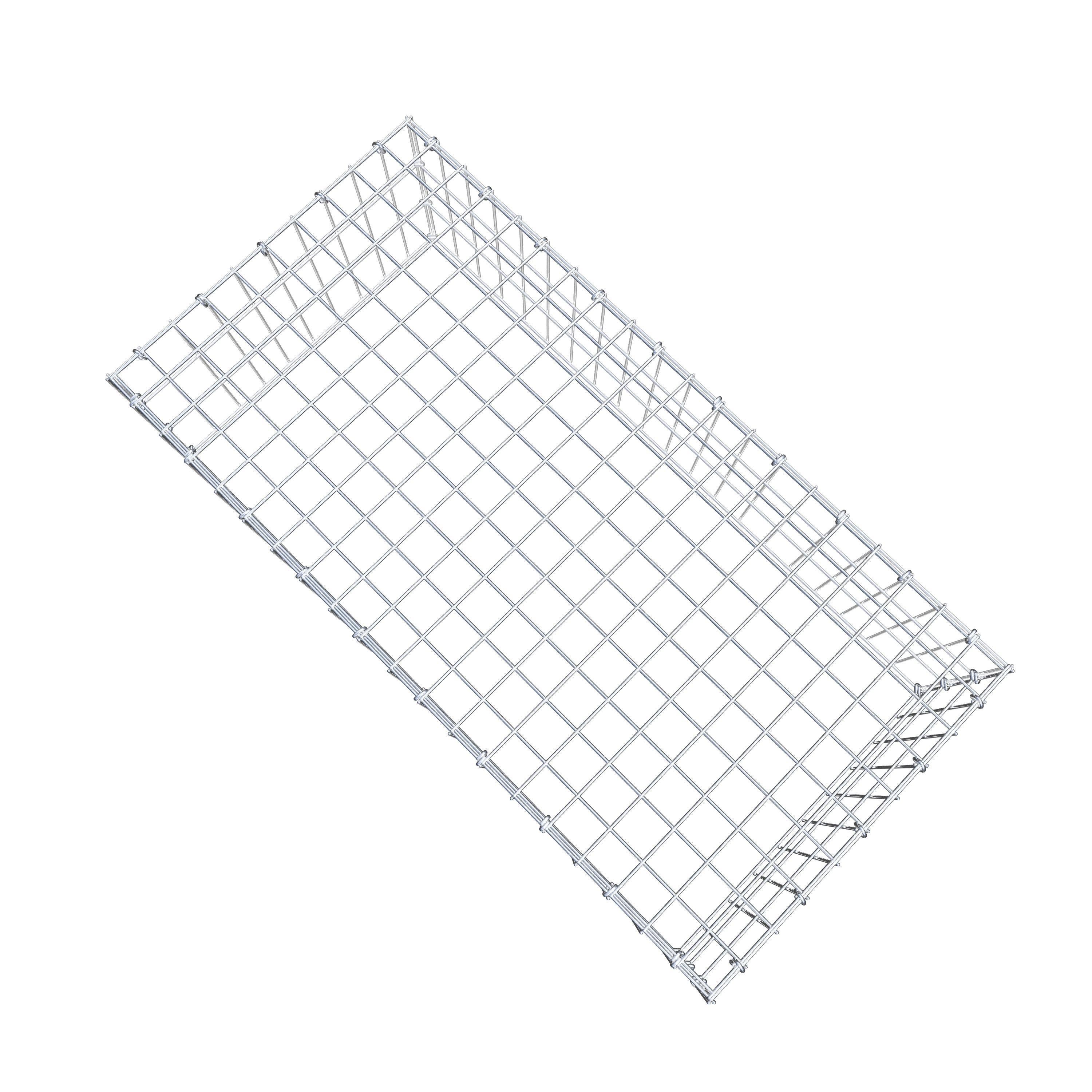 Gavión para apilar en acero galvanizado 100x30x50cm (LxAxP), malla 5 x 10cm, Anillo en C, sin rejilla inferior - 8