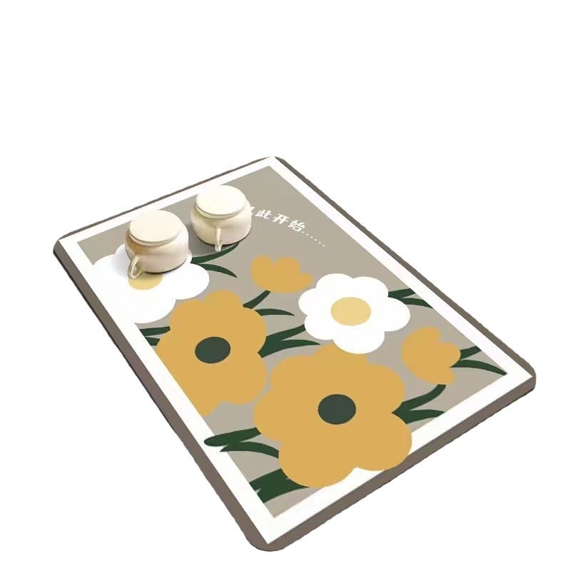 Zestaw 2 antypoślizgowych ociekaczy do naczyń z mikrofibry do ekspresu do kawy, 30 x 40 cm