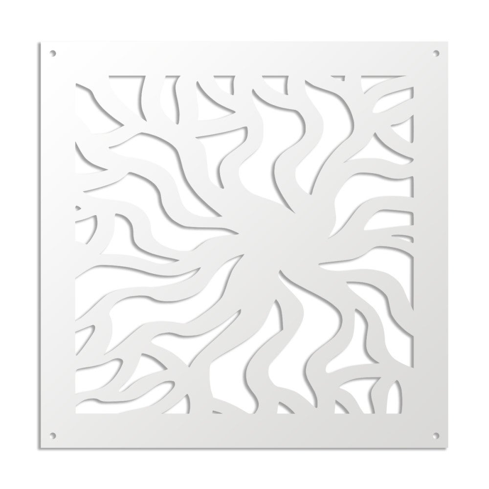 SPLASH - Panel perforowany z PVC - Osłona przeciwsłoneczna - Rozmiar 48x48 cm - Grubość 1 cm - Kolor BIAŁY