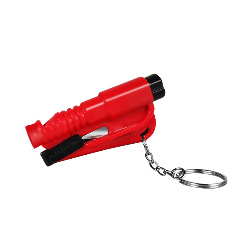 Kit De Survie Voiture 5 Outils 3-en-1 - Brise-vitre, Coupe-ceinture, Sifflet - Porte-clés De Sécurité Pour Urgence - 8