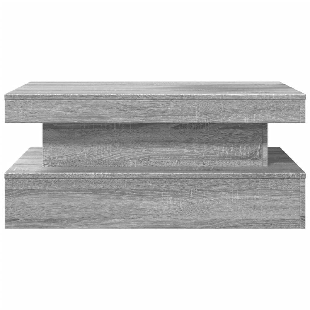 Maison Exclusive - Table basse avec lumières LED gris sonoma 90x50x40 cm - 7