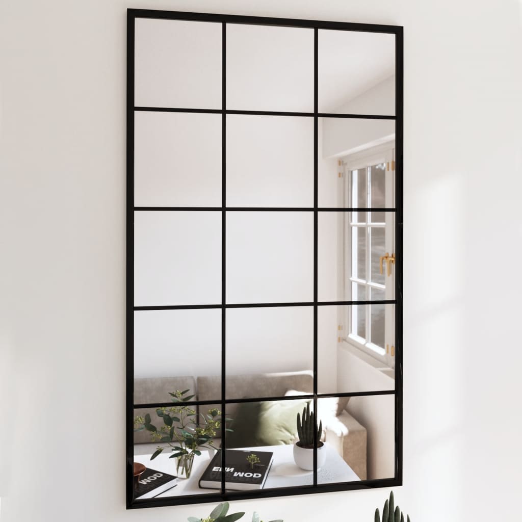 Vidaxl Espejos De Pared 2 Uds Metal 100X60 Cm Negro , Leroy Merlin