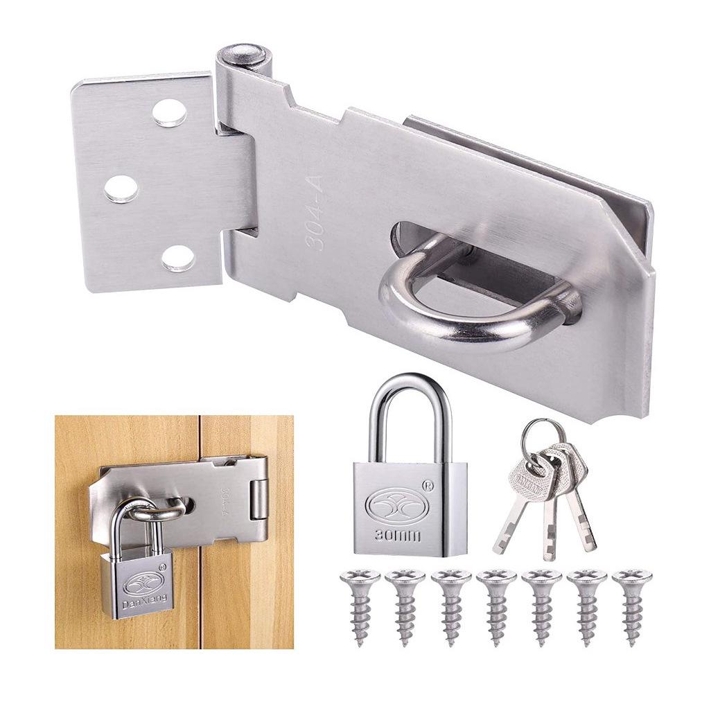 Kit Di 4 Lucchetti Per Porta In Acciaio Inox Con 36 Viti – Cerniere Di Sicurezza Per Cancello, Capanno, Finestra