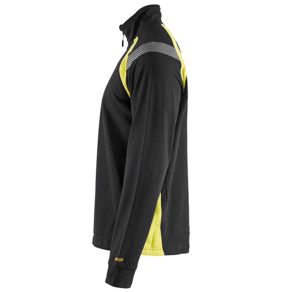 Sweat haute visibilité Blaklader col camionneur Noir / Jaune S - 3