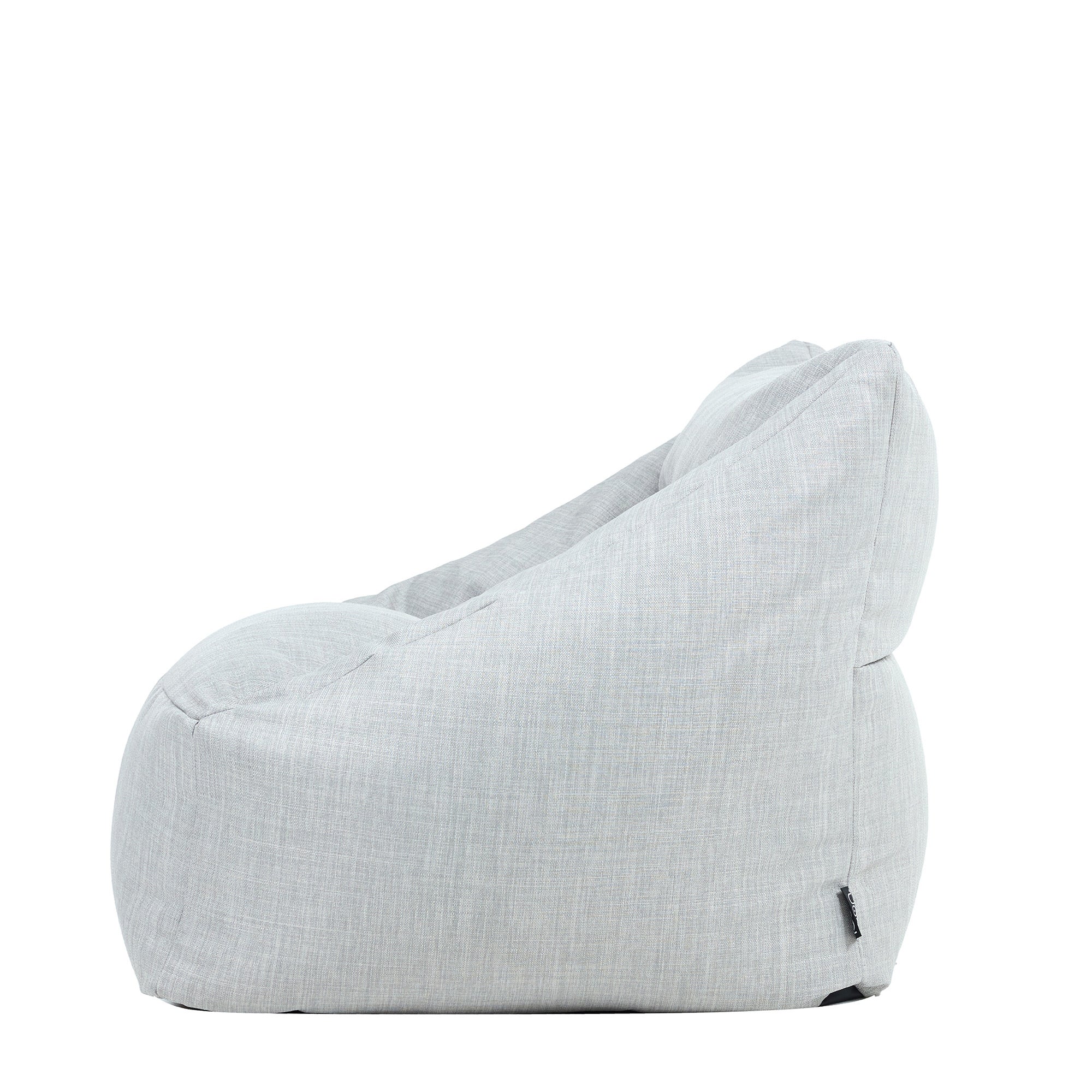 Pouf fauteuil Icon intérieur et extérieur en tissu tissé Oeko-Tex® gris, 97x73x84cm, Made in Allemagne - 4