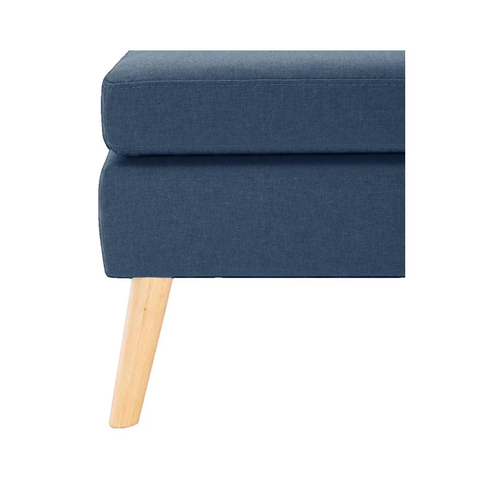 Vidaxl Reposapiés De Tela Azul , Leroy Merlin