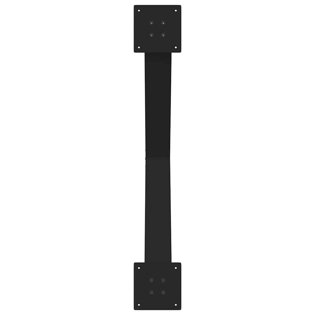 Maison Exclusive - Pieds de table à manger en forme de X, 2 pièces, noir, 90 x (72-73) cm, acier - 7