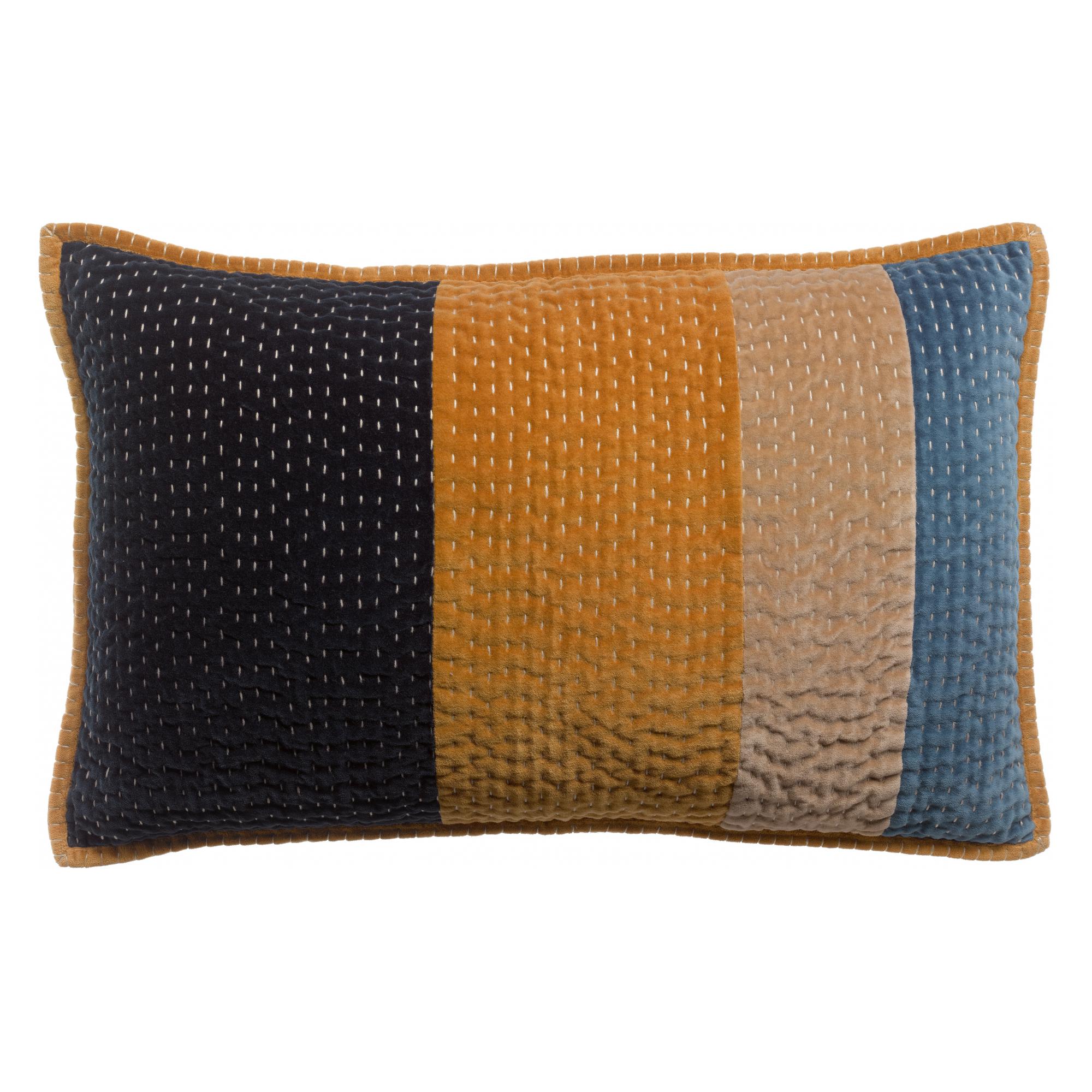 Cojín elise patchs cobalto 40 x 65 cm cobalto 40 x 65 cm vivaraise