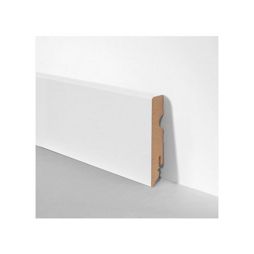 Battiscopa In MDF Bianco 80x15mm - Zoccolino Ducale, Fibra Legno Compatta, 96ml - Foto 6