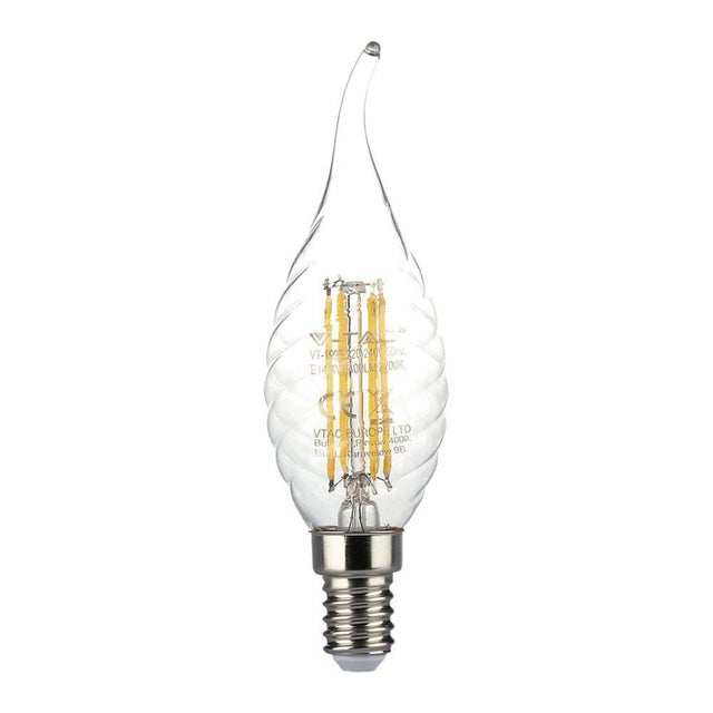 Ampoule LED E14 4W 100LM/W Filament de flamme de bougie 3000K
