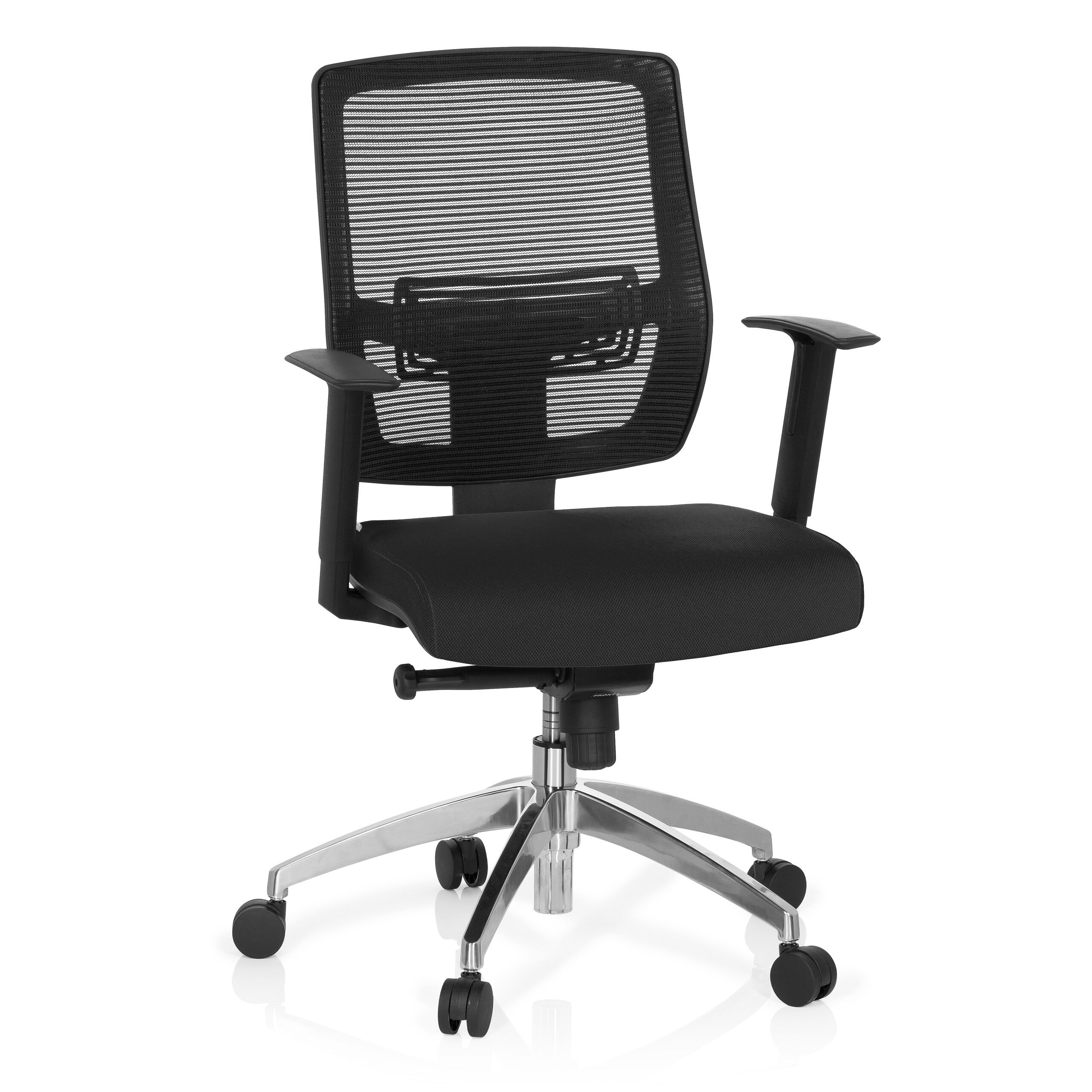 Krzesło biurowe / krzesło obrotowe NET 90 siatka/tkanina czarny/czarny hjh OFFICE