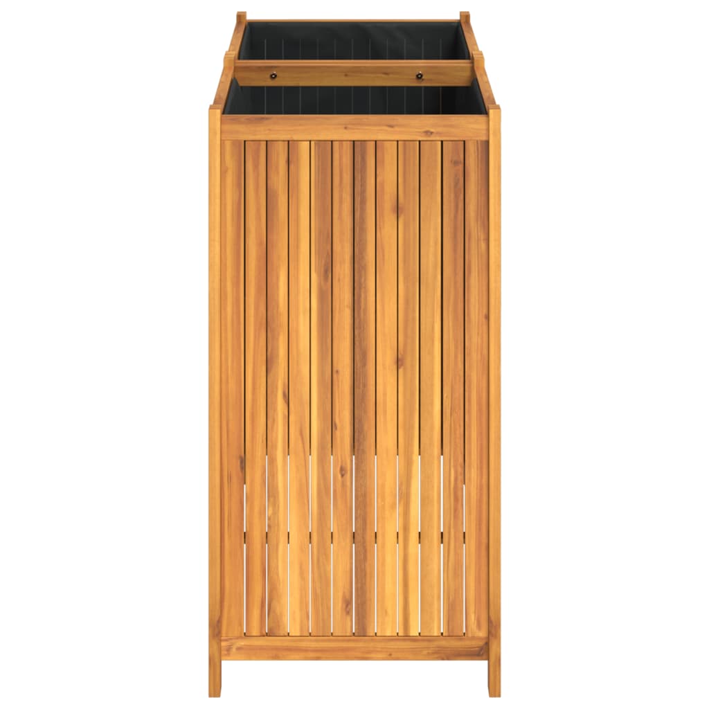 vidaXL Jardinière avec doublure 100x50x100 cm bois massif d'acacia - 6